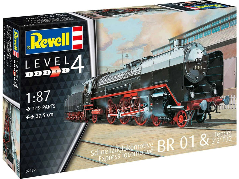 Revell 1/87  Express Locomotive BR01 & Tender 2'2' T32 Train Model Kit