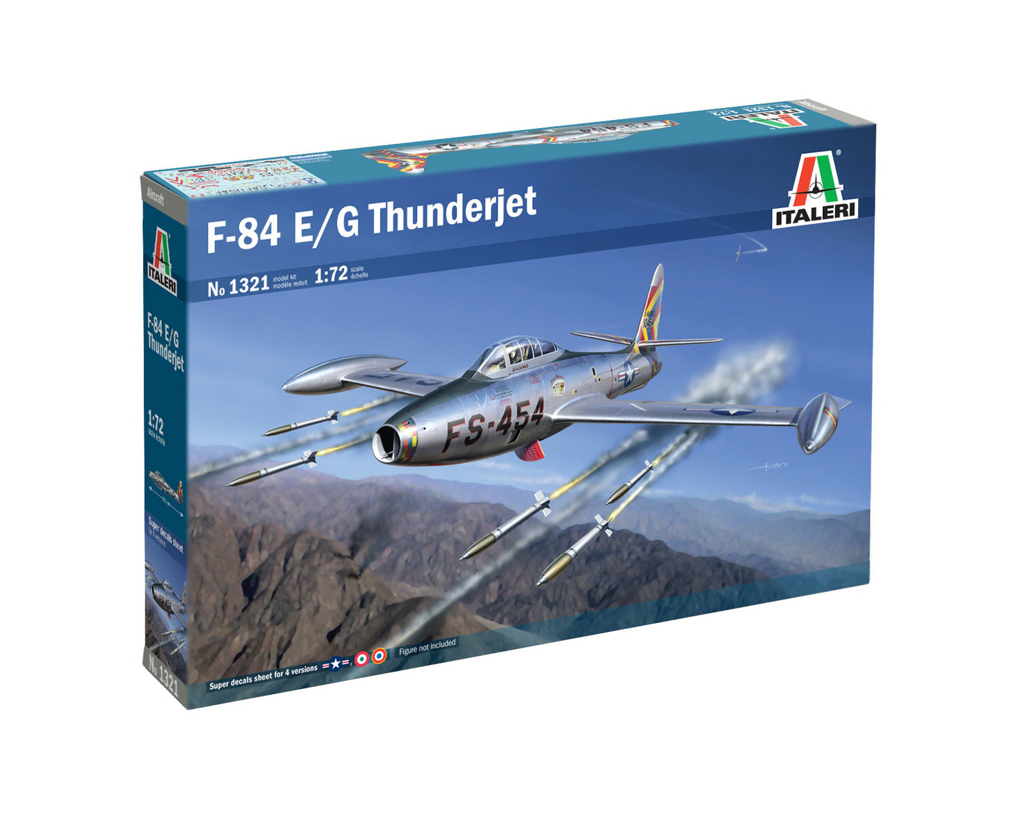 Italeri 1/72 F-84G Thunderjet Fighter-Bomber Scale model Kit 1321 *