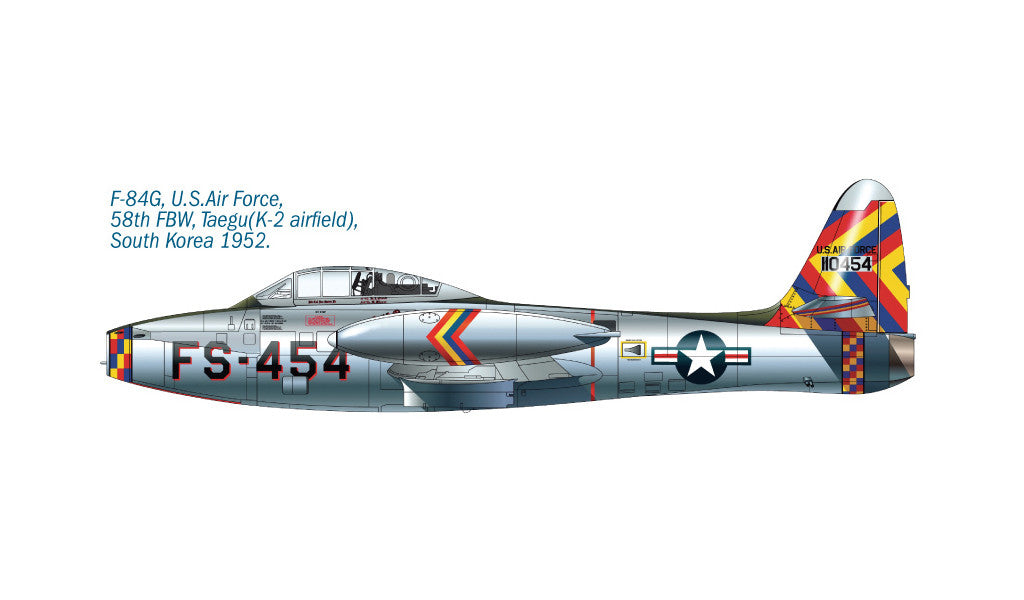 Italeri 1/72 F-84G Thunderjet Fighter-Bomber Scale model Kit 1321 *