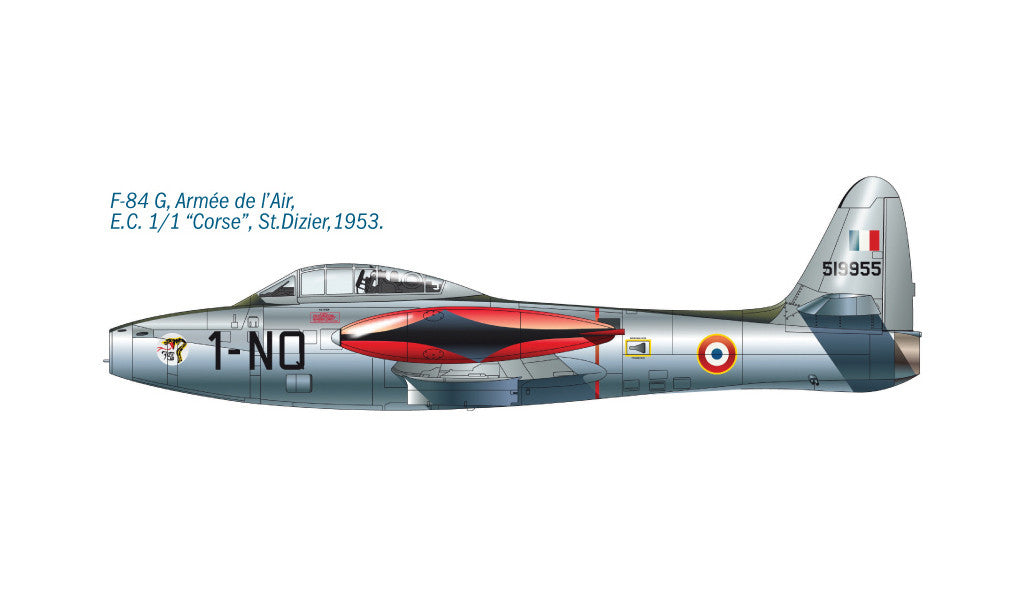 Italeri 1/72 F-84G Thunderjet Fighter-Bomber Scale model Kit 1321 *