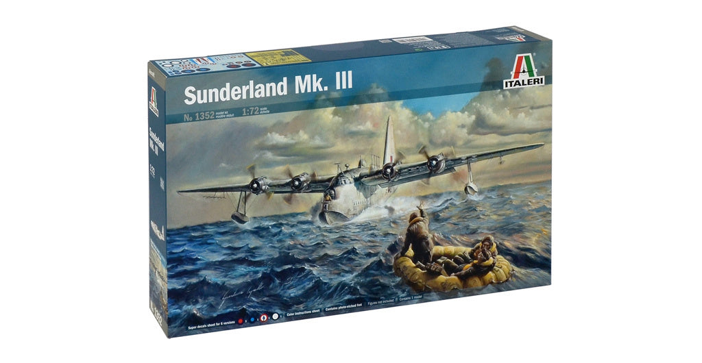Italeri 1/72 RAF Sunderland Mk.III Seaplane Scale Model Kit 1352