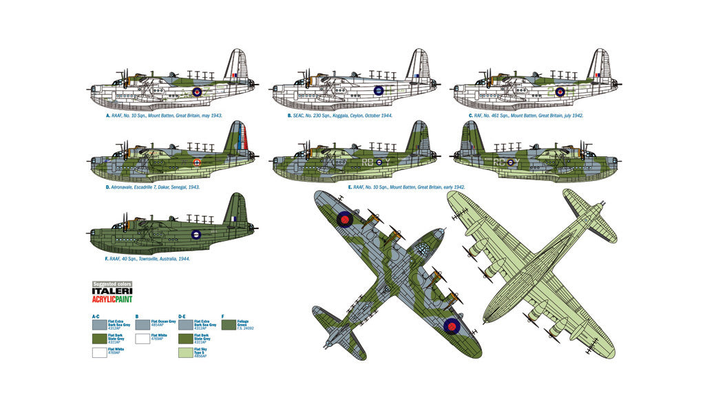 Italeri 1/72 RAF Sunderland Mk.III Seaplane Scale Model Kit 1352