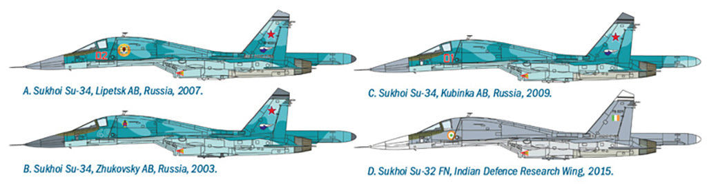 ITALERI SUKHOI SU-34 FULLBACK 1/72 scale model aircraft kit 1379