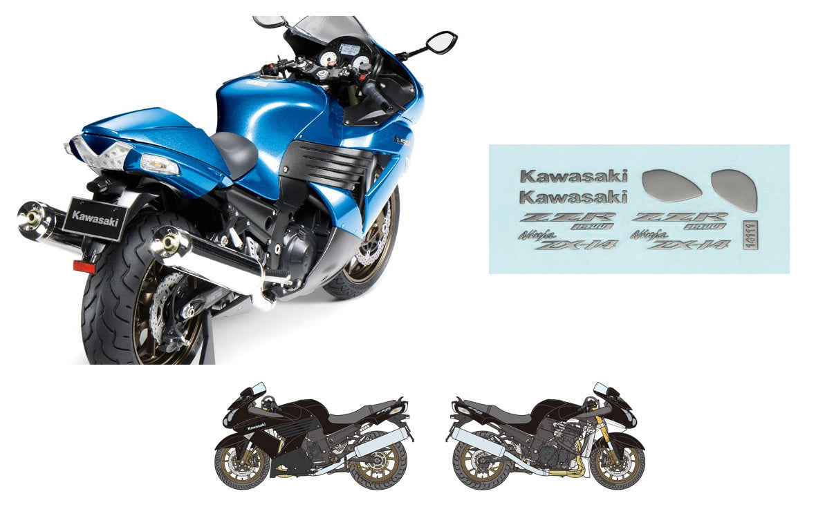 Tamiya 1/12 Kawasaki ZZR1400 Scale Model Motorbike Kit 14111