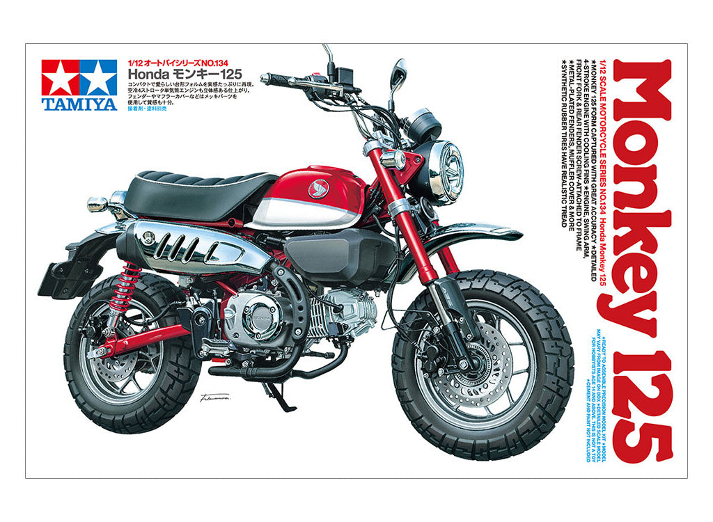 Tamiya 1/12 Honda Monkey 125 Scale Model Motorbike Kit 14134