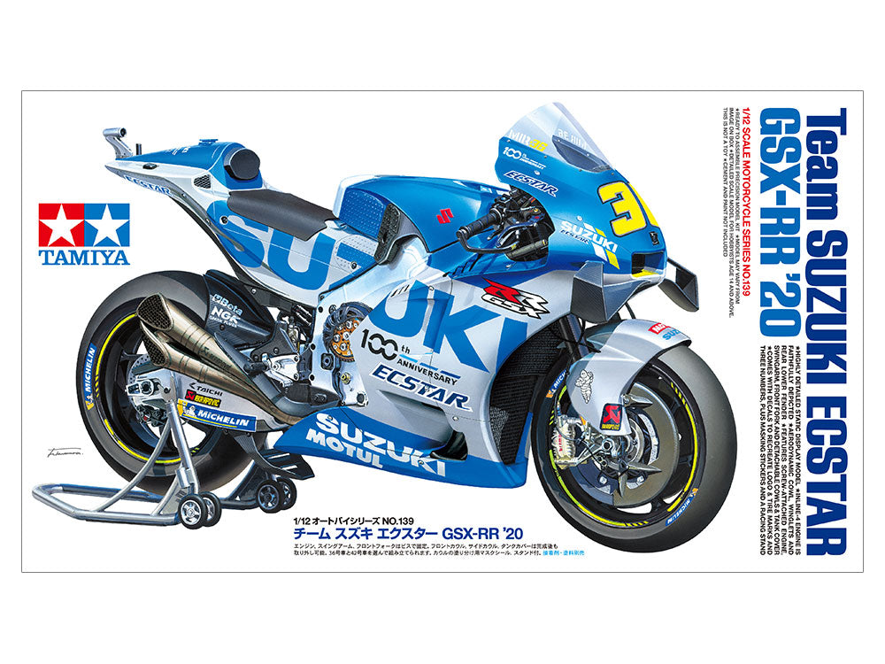 Tamiya 1/12 Team Suzuki Ecstar GSX-RR 2020 Motorbike Model Kit 14139