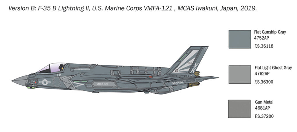 Italeri 1/72 RAF F-35B Lightning II Fighter Jet Scale Model 1425*