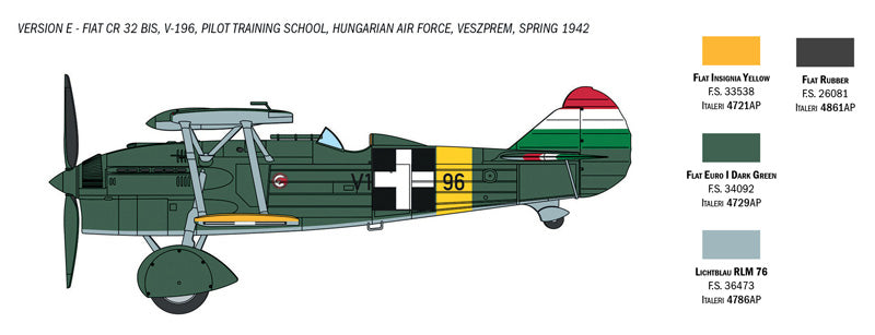 Italeri 1/72 Fiat CR 32 Freccia Spanish Plane Model Kit 1438