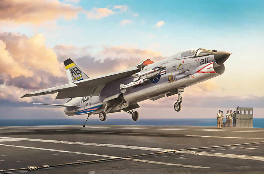 Italeri 1/72 F-8E Crusader Fighter Jet Scale Model Kit 1456
