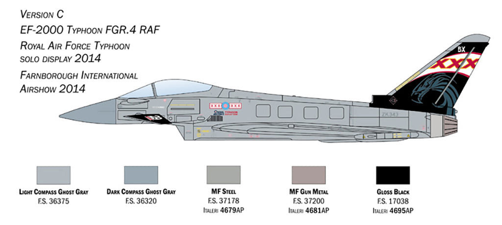 Italeri 1:72 RAF Eurofighter Typhoon EF-2000 Scale Model Kit 1457