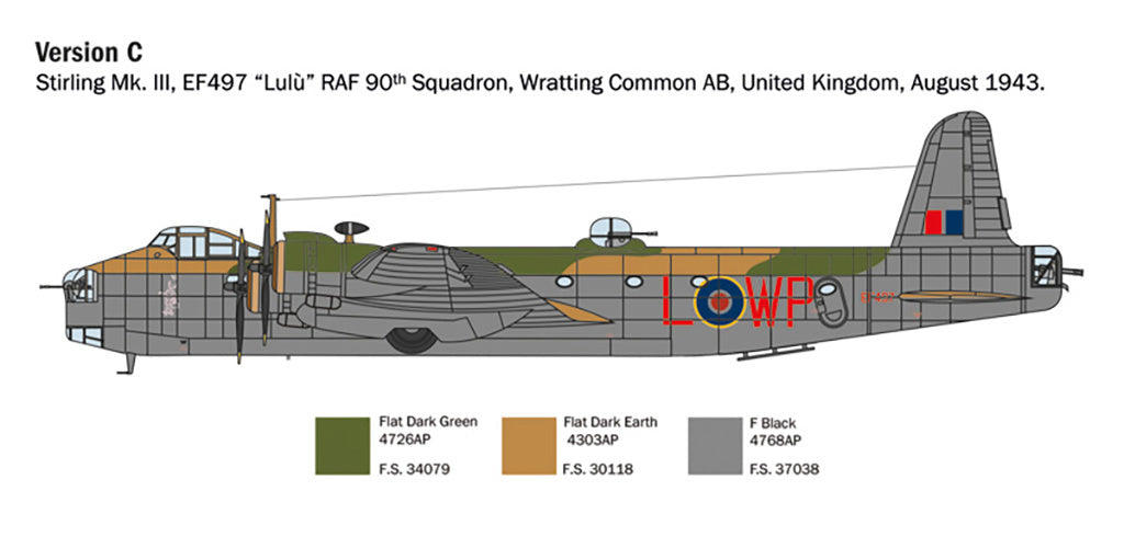 Italeri 1/72 Stirling Mk.III Bomber Scale Model Kit 1462