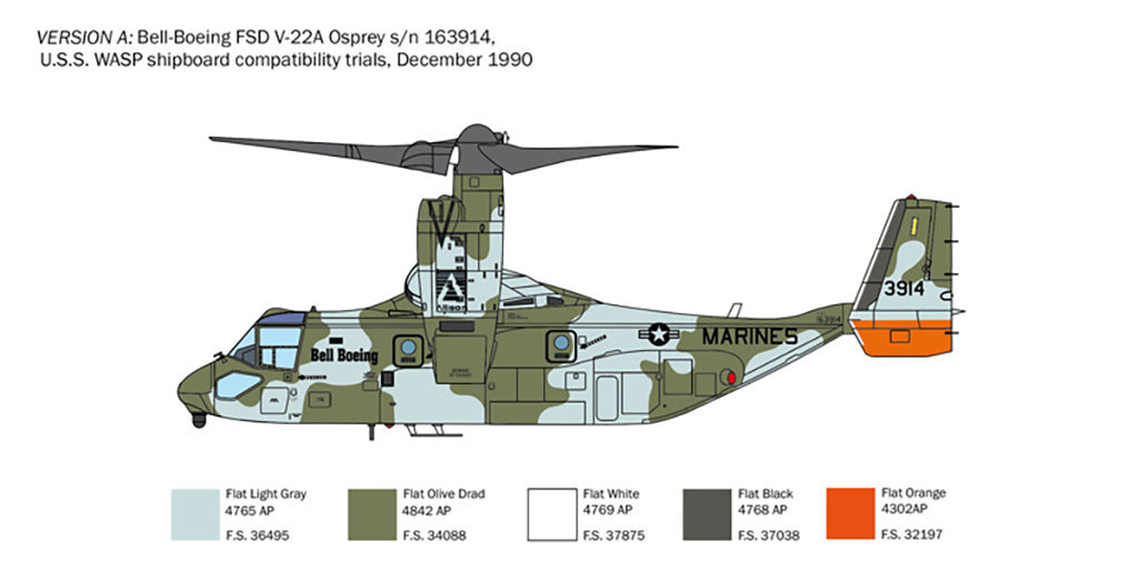 Italeri 1/72 V-22A Osprey Scale Model Kit 1463