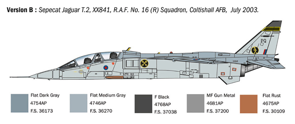 Italeri 1/72 RAF Jaguar T.2 Trainer Fighter Plane Scale Model Kit 1470 *