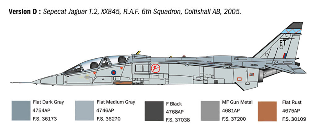 Italeri 1/72 RAF Jaguar T.2 Trainer Fighter Plane Scale Model Kit 1470 *