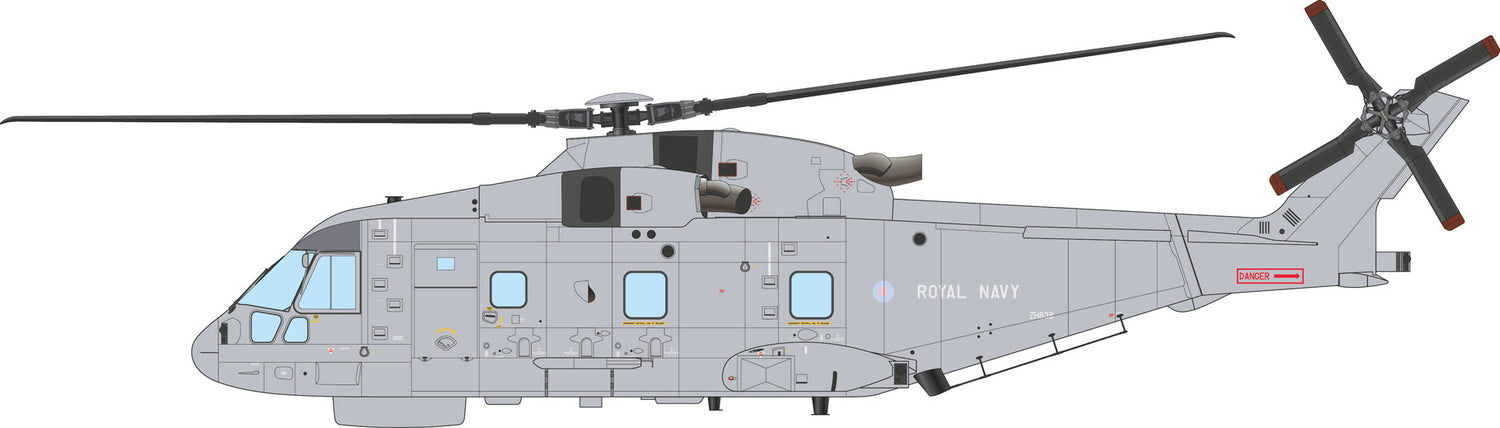 Italeri 1/72 Helicopter AW-101 Merlin HM.1 Military Model Kit 1486