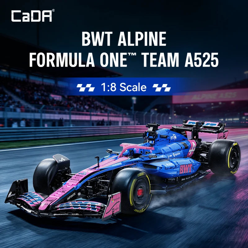 CaDA 1:8 BWT Alpine F1 Team A525 Racing Car 2173 pcs C64012W