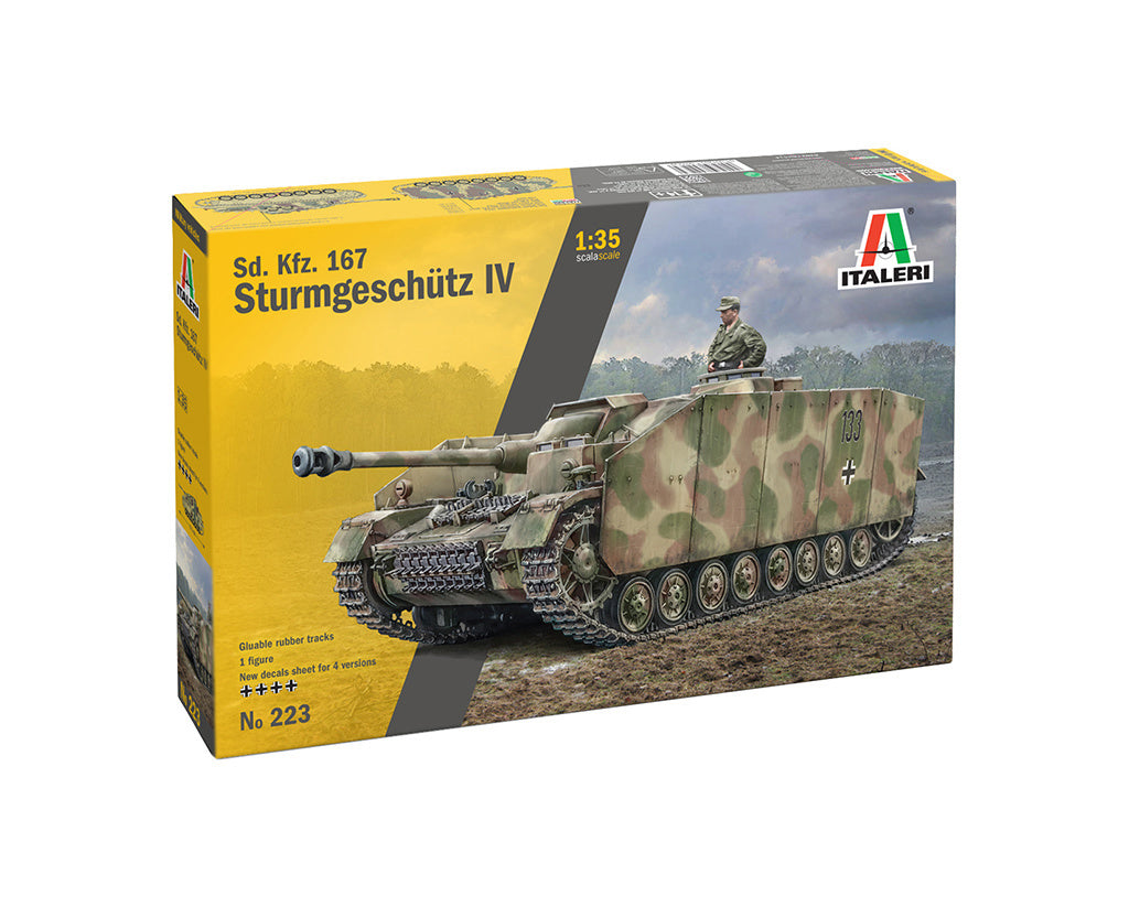 Italeri Sd.Kfz. 167 Sturmgeschütz IV RR Tank Military 1/35 Scale Model Kit