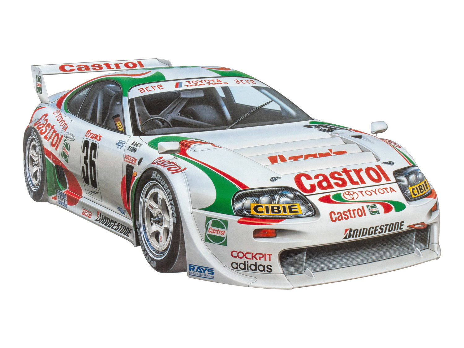 Tamiya 1/24 Castrol Toyota Tom's Supra GT Model Car Kit 24163