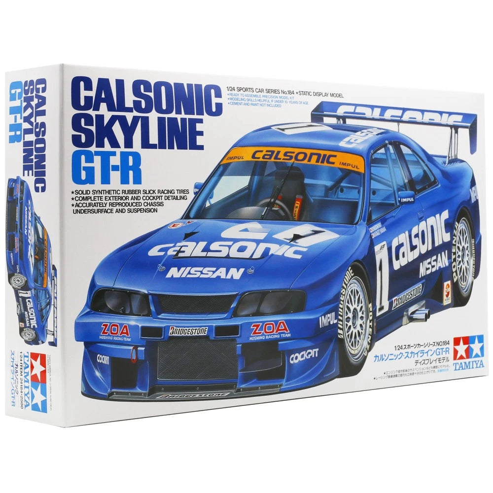 Tamiya 1/24 Calsonic Nissan Skyline GT-R (R33) Scale Model Kit 24184