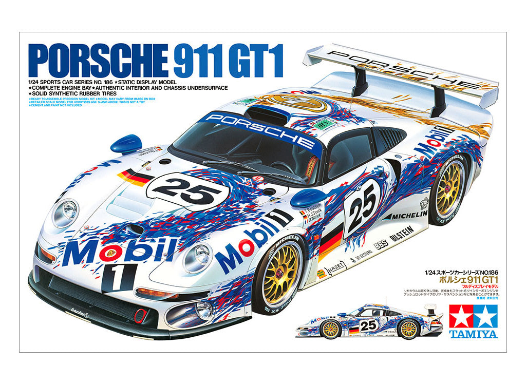 Tamiya 1/24 Porsche 911 GT1 Model Car Kit 24186