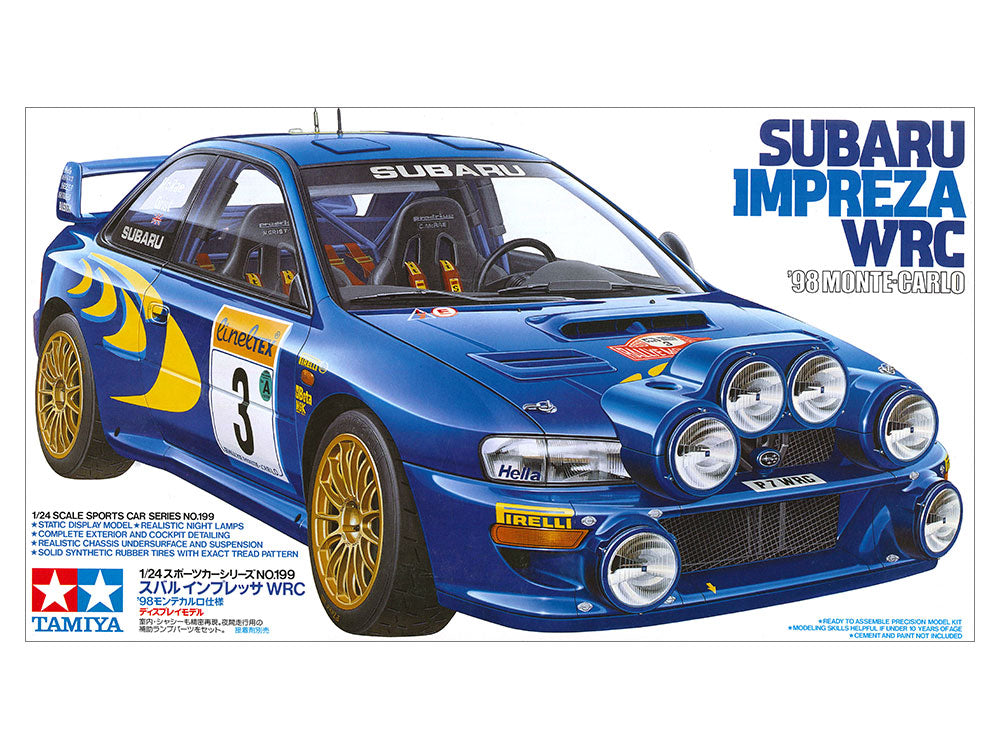 Tamiya 1/24 SUBARU IMPREZA WRC '98 MONTE-CARLO Scale model Car kit 24199