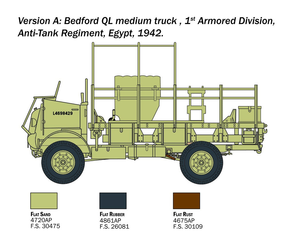 Italeri 1/35 Bedford QL Truck Scale Military Model Kit 0241