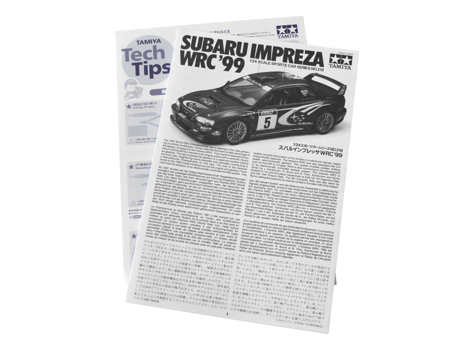 Tamiya 1/24 Subaru Impreza WRC '99 Model Car Kit 24218