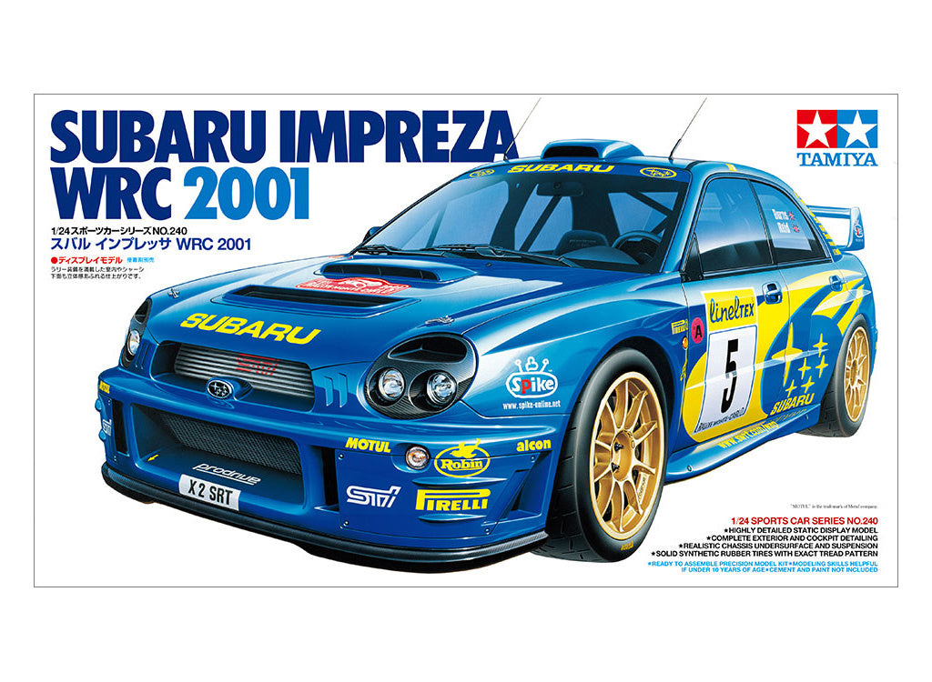 Tamiya 1/24 Subaru Impreza WRC 2001 Scale Model Rally Car Kit 24240