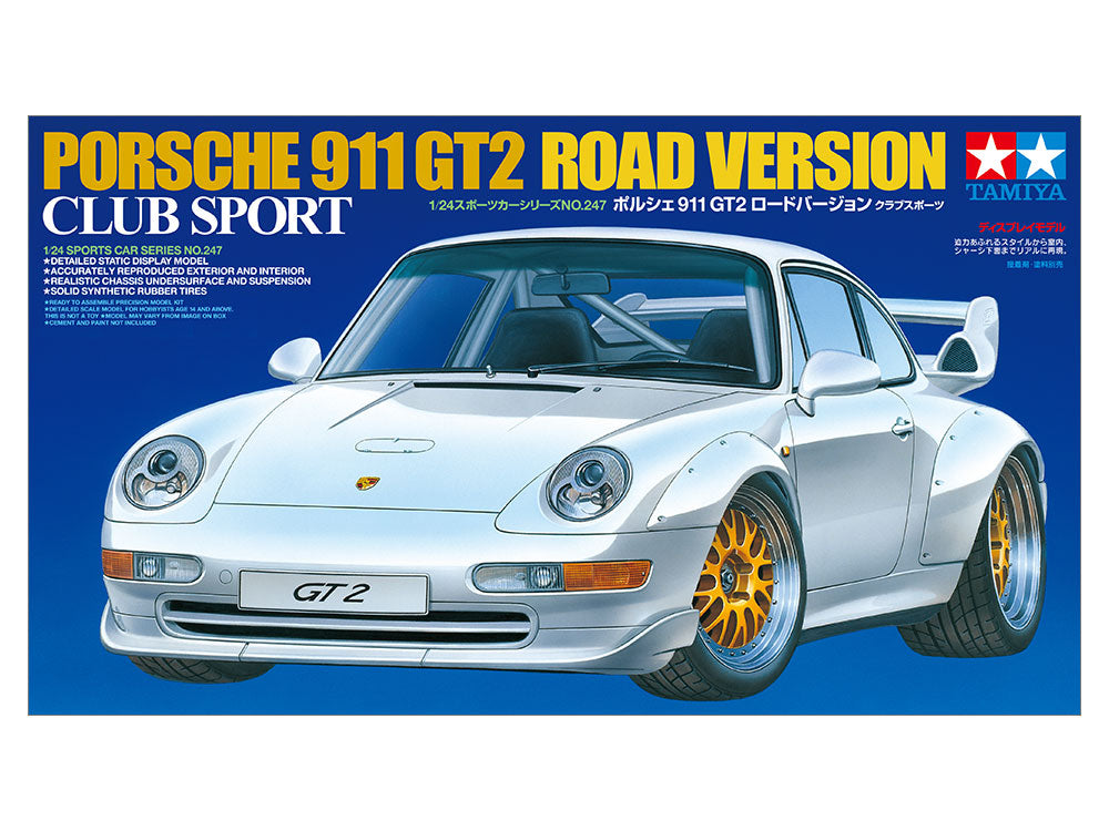 Tamiya 1/12 Porsche GT2 (Street Version) Car Model Kit 24247