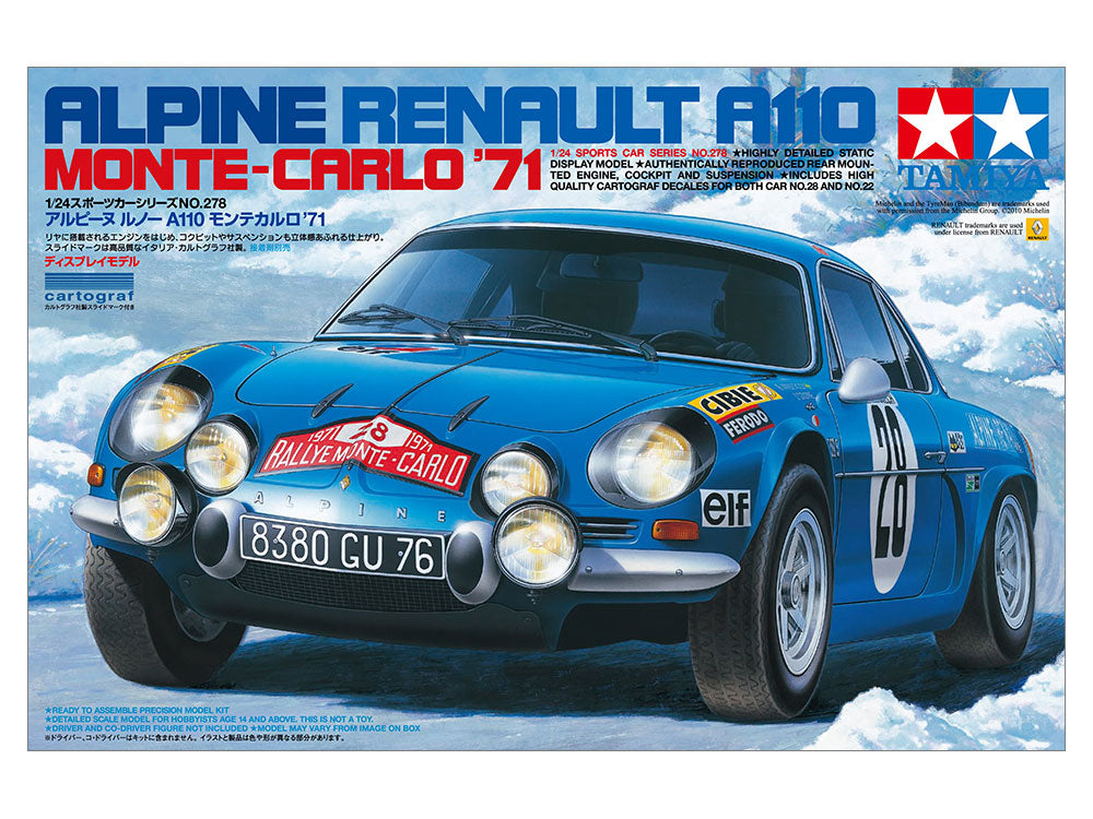 Tamiya 1/24 Alpine A110 Monte-Carlo '71  LTD Model Scale Car Kit 24278