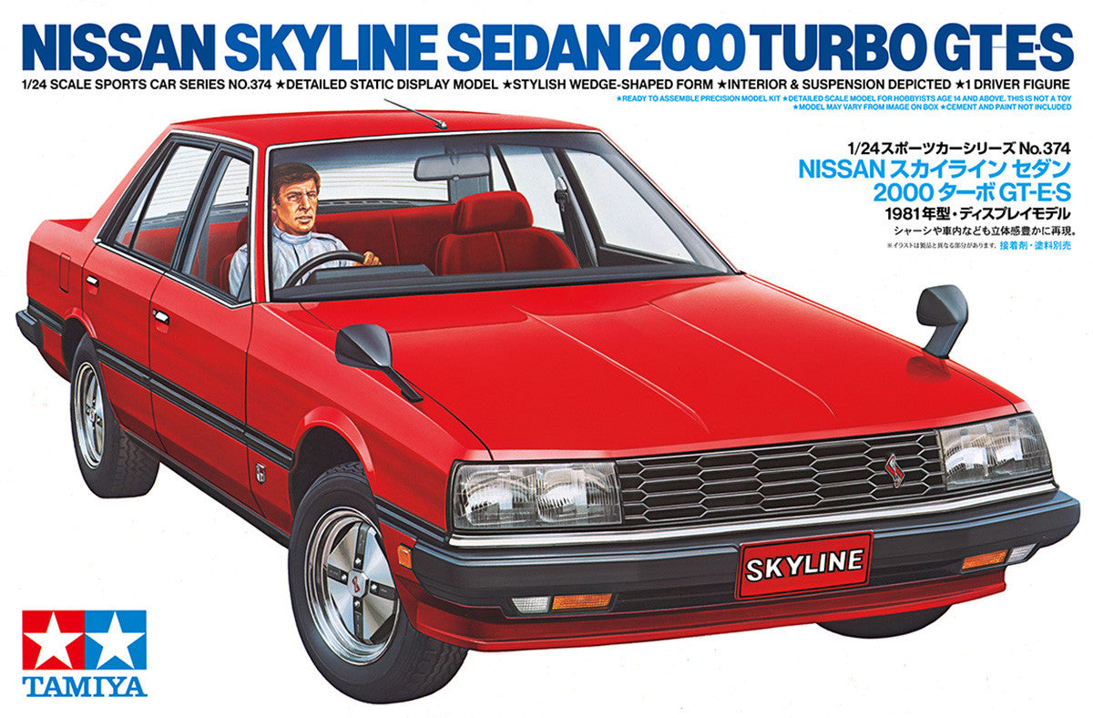 Tamiya 1/24 Nissan Skyline 2000 Turbo GT-ES Scale Model Car Kit 24374