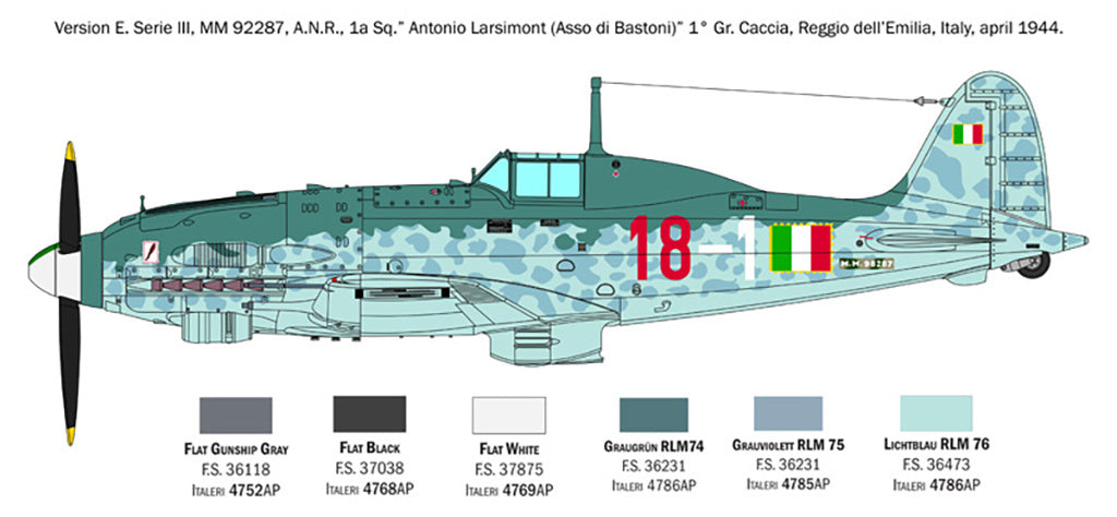 Italeri 1/32 Macchi MC.205 “Veltro” Aircraft Scale Model Kit 2519