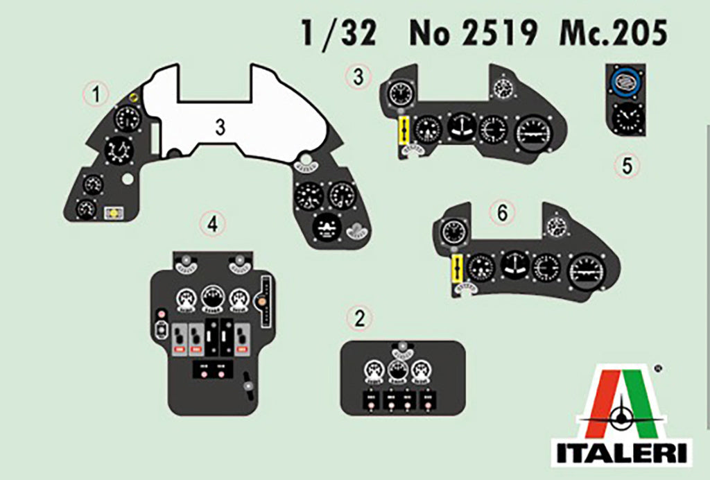 Italeri 1/32 Macchi MC.205 “Veltro” Aircraft Scale Model Kit 2519