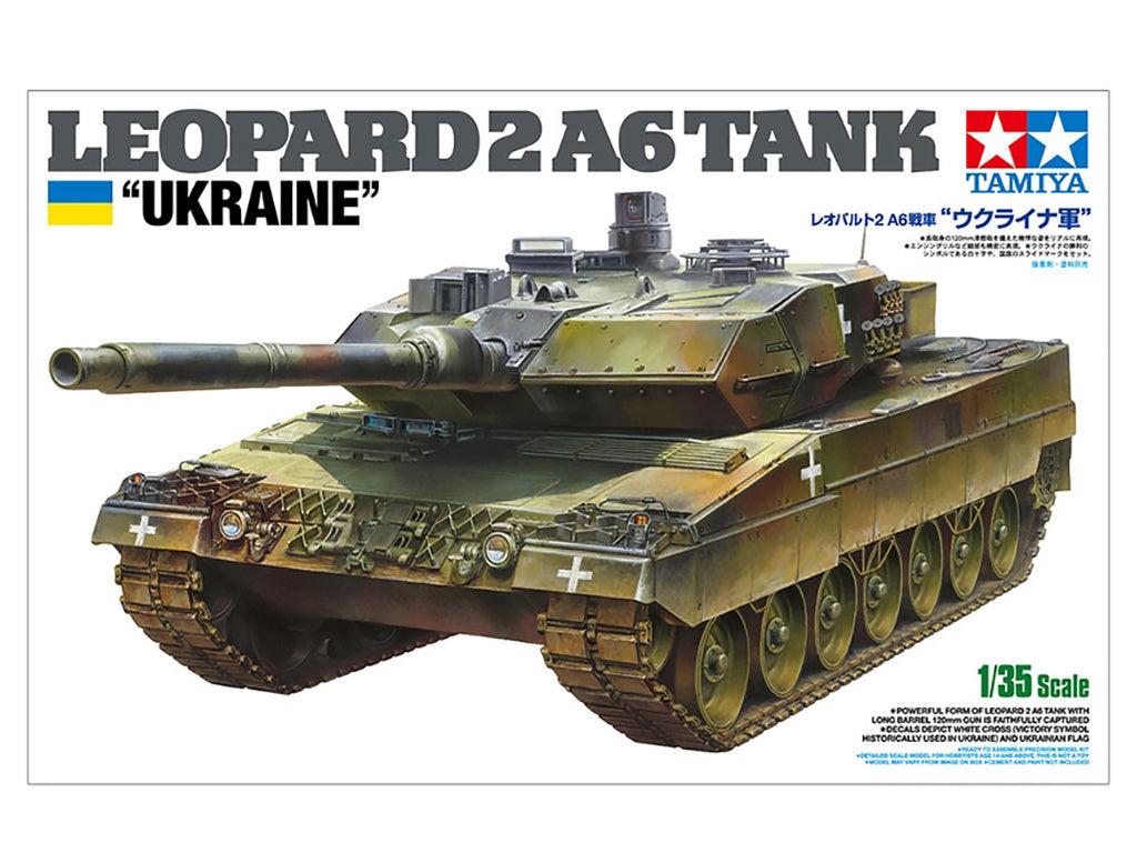 TAMIYA 1/35 Leopard 2A6 Tank "Ukraine"  Military Model Kit 25207