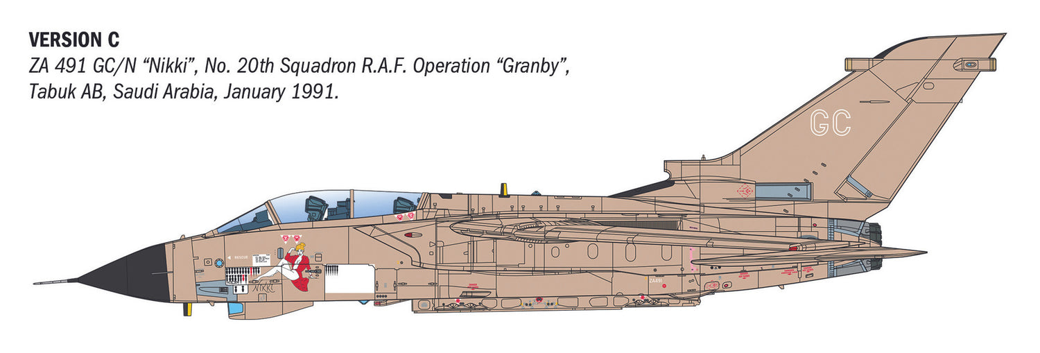 Italeri 1/32 Tornado GR.1 Desert Storm RAF Aircraft Scale model kit 2521
