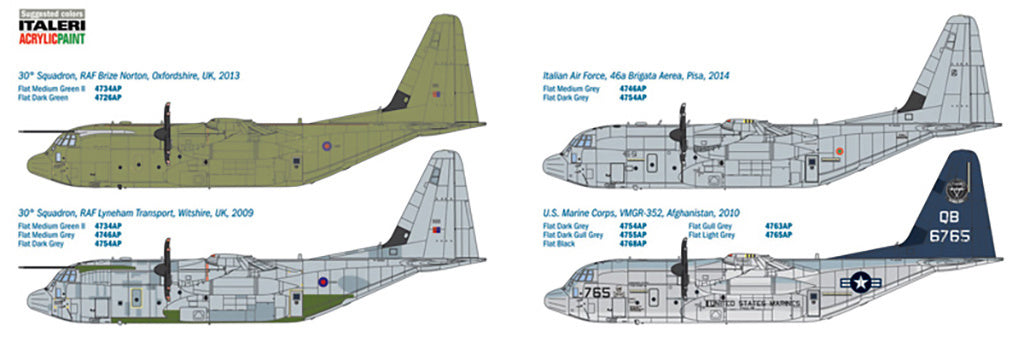 Italeri 1:48 RAF HERCULES C-130J C5 Scale model Kit 2746