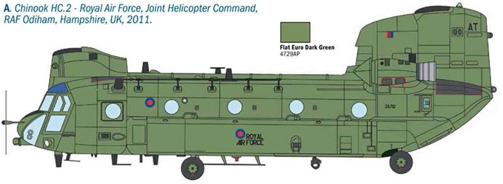 Italeri 1/48 Helicopter RAF CH-47D Chinook  Military Model Kit 2779