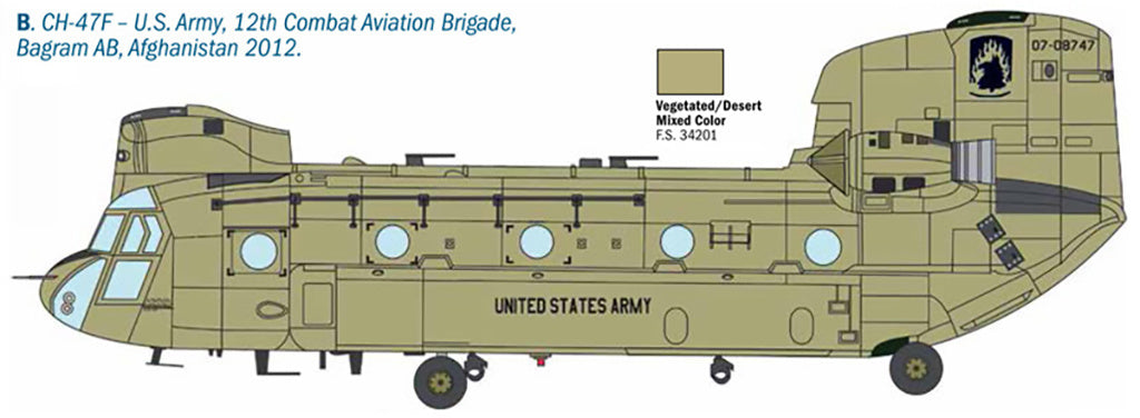 Italeri 1/48 Helicopter RAF CH-47D Chinook  Military Model Kit 2779