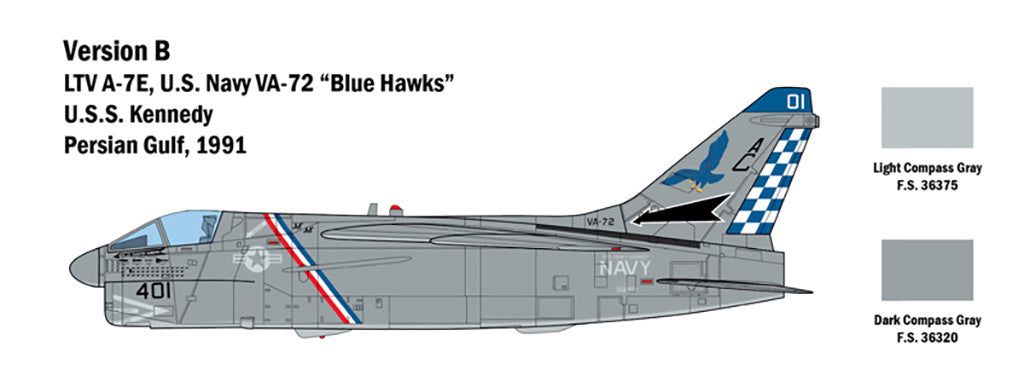 Italeri 1/48 A-7E Corsair II Fighter Plane Scale model Kit 2797