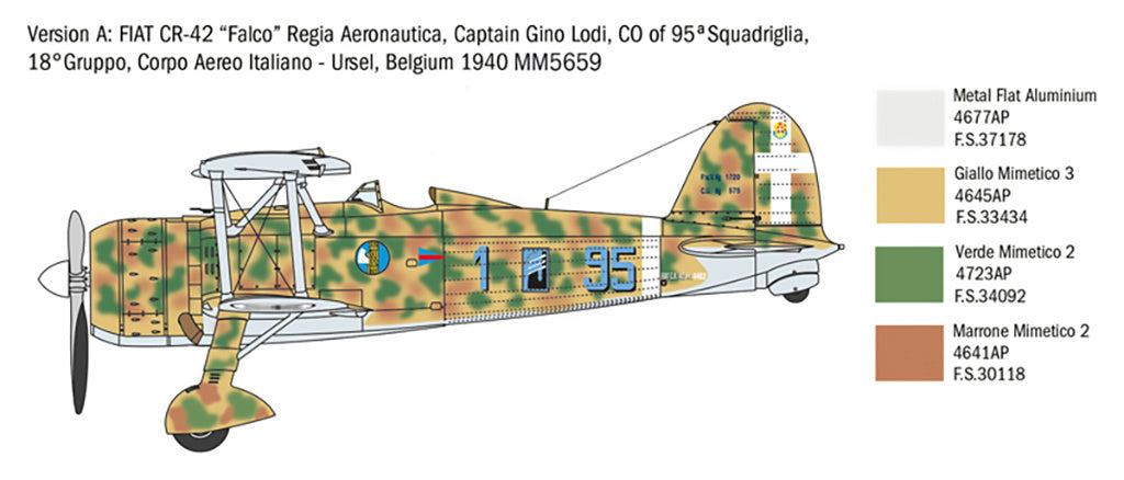 Italeri 1/4 CR 42 Falco Battle of Britain 80th Anniversary Scale Aircraft Model 2801