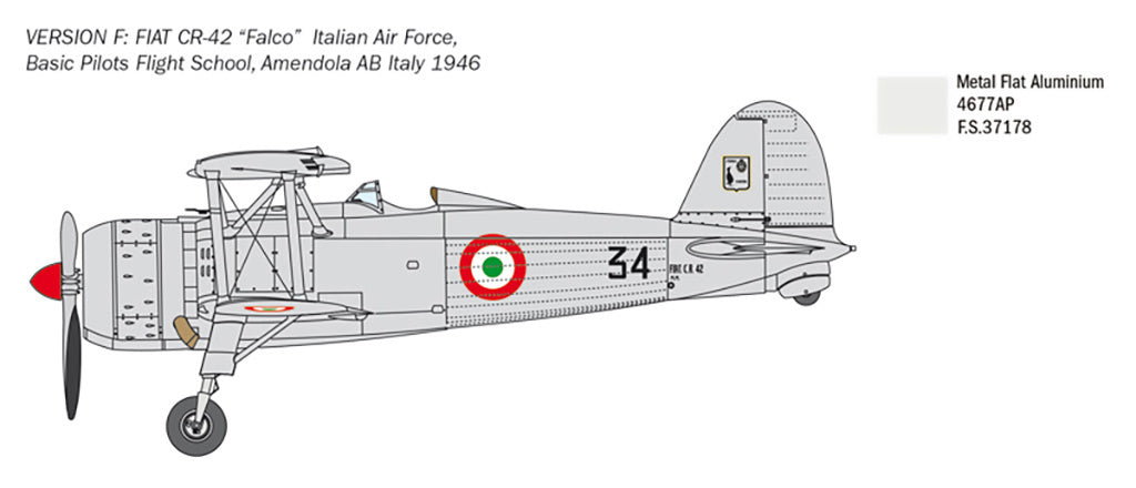 Italeri 1/4 CR 42 Falco Battle of Britain 80th Anniversary Scale Aircraft Model 2801