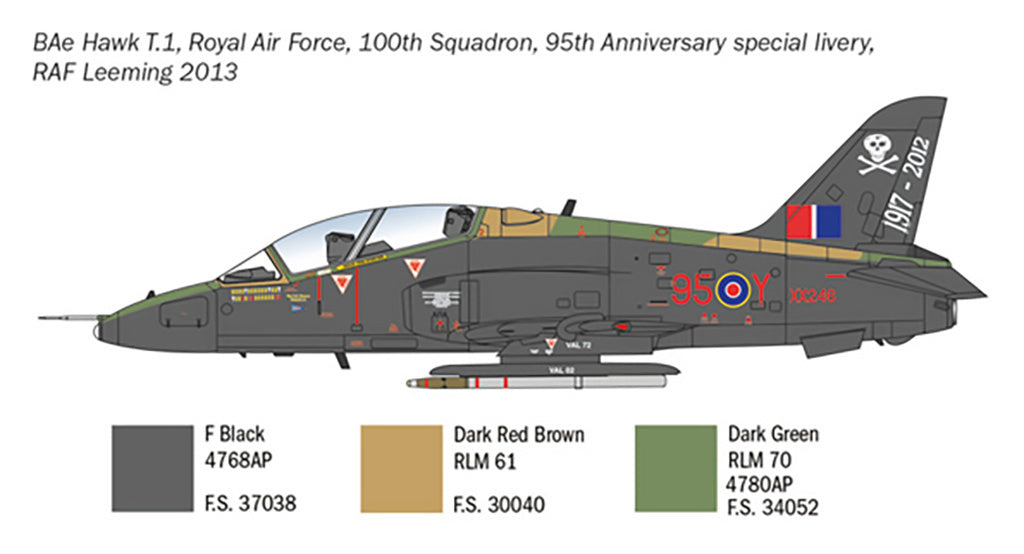 Italari 1/48 RAF BaE Hawk T. Mk. 1 Sclae model Fighter Jet 2813*
