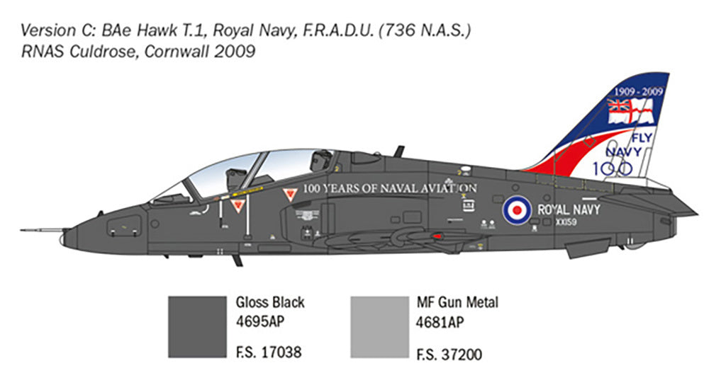 Italari 1/48 RAF BaE Hawk T. Mk. 1 Sclae model Fighter Jet 2813*