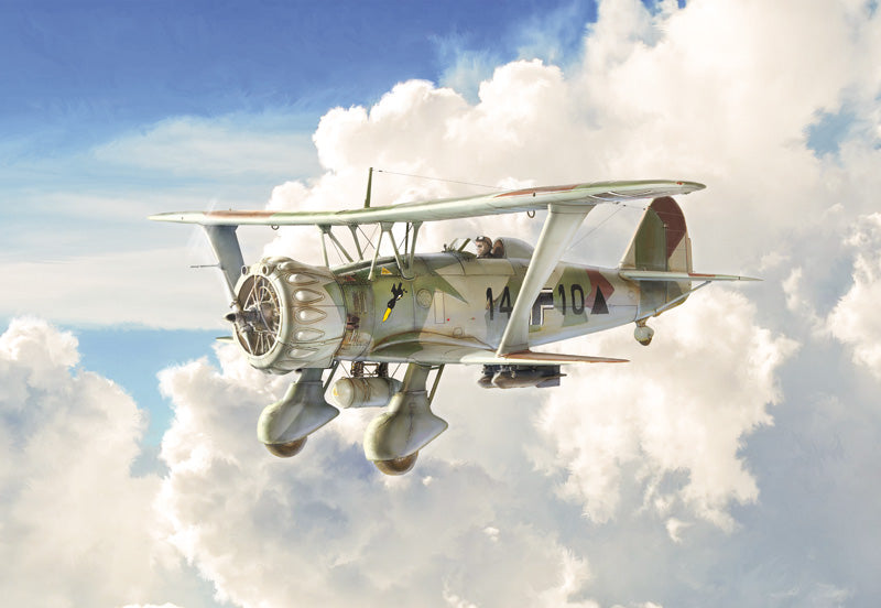 Italeri 1/48 HENSCHEL HS 123 Fighter Aircraft Scale Model Kit 2819