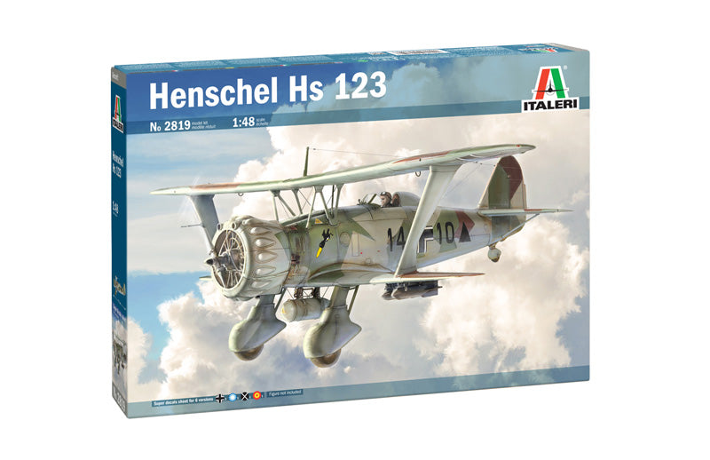 Italeri 1/48 HENSCHEL HS 123 Fighter Aircraft Scale Model Kit 2819