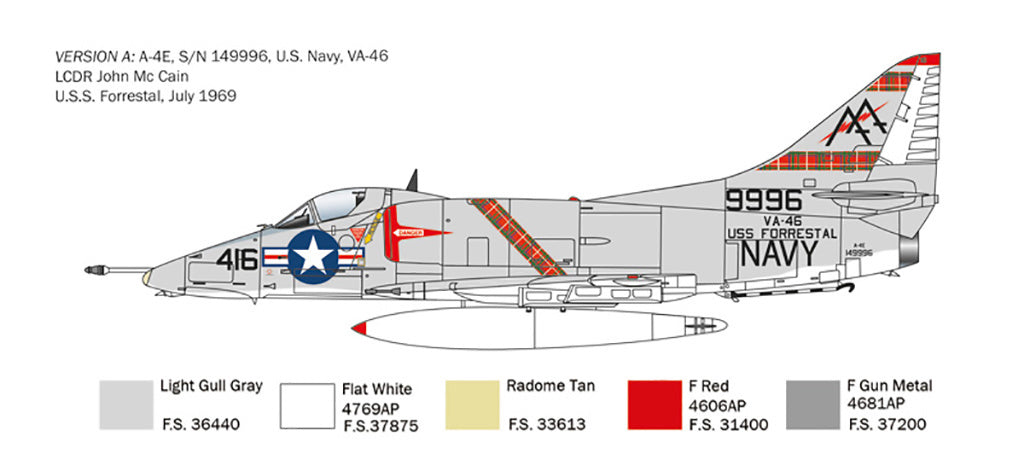 Italeri A-4 E/F/G Skyhawk 1/48 Plane Model Kit