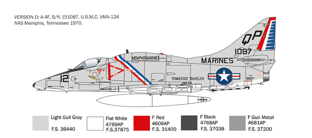 Italeri A-4 E/F/G Skyhawk 1/48 Plane Model Kit