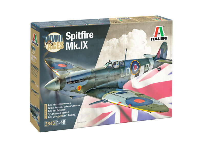 Italeri 1;48 Spitfire Mk. IX Aces Scale Model Kit 2843