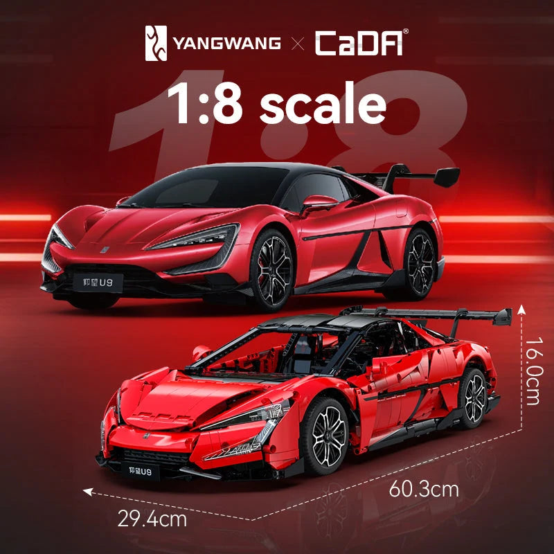 CaDA 1:8 BYD Yangwang U9 Electric Super Coupé - 3671 pcs C64011W