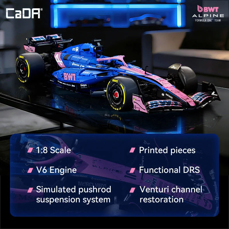 CaDA 1:8 BWT Alpine F1 Team A525 Racing Car 2173 pcs C64012W
